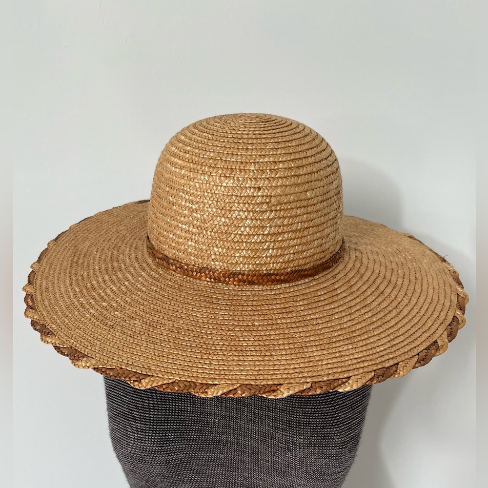 👒 Scala Collection Tan Straw Sun Hat 👒 - Picture 1 of 4
